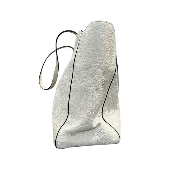 Kate Spade New York Large White Pebbled Leather Tote Shoulder Bag - Picture 2 of 16